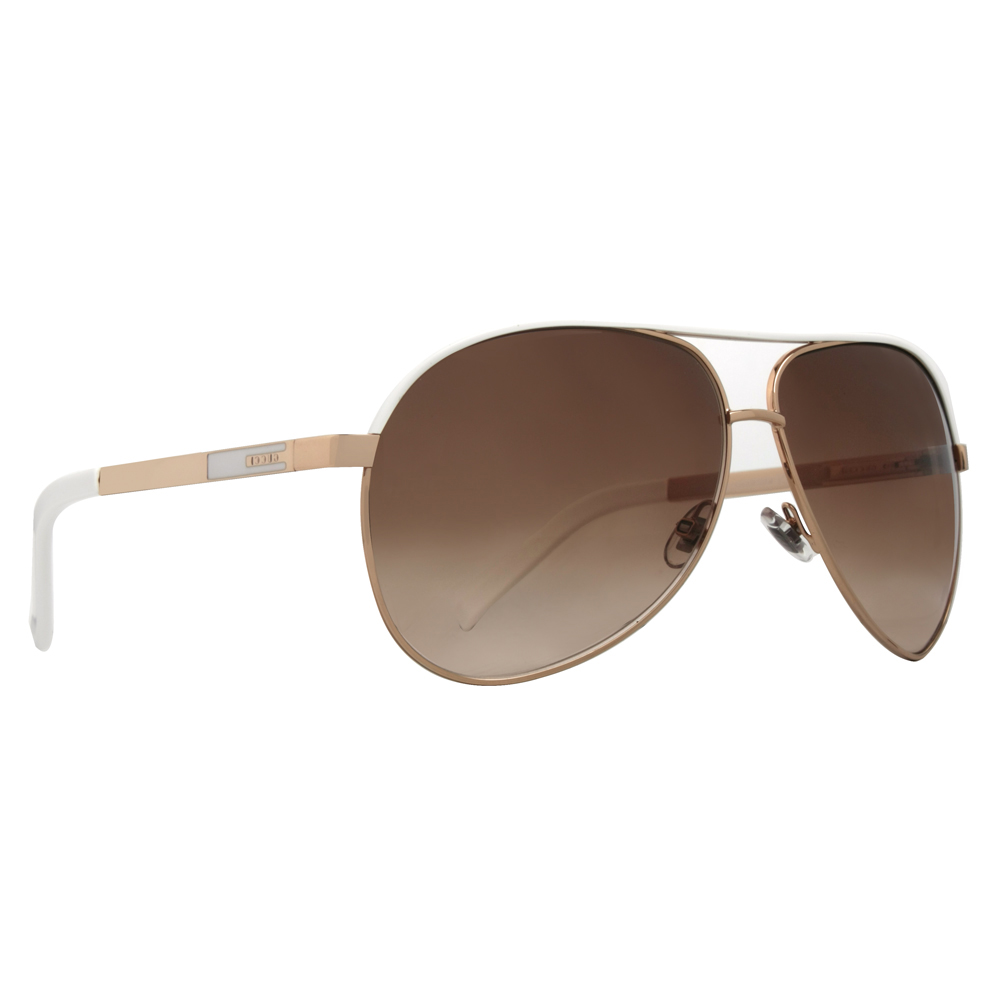 gucci brown & gold branded aviator sunglasses